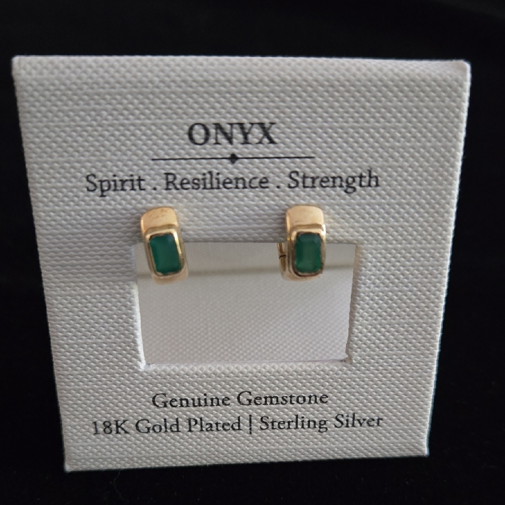 Shivam Green Onyx Earrings